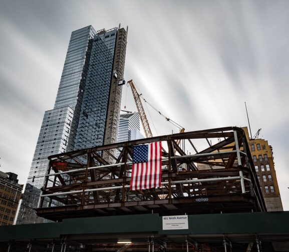 EB-5 Building Construction American Flag