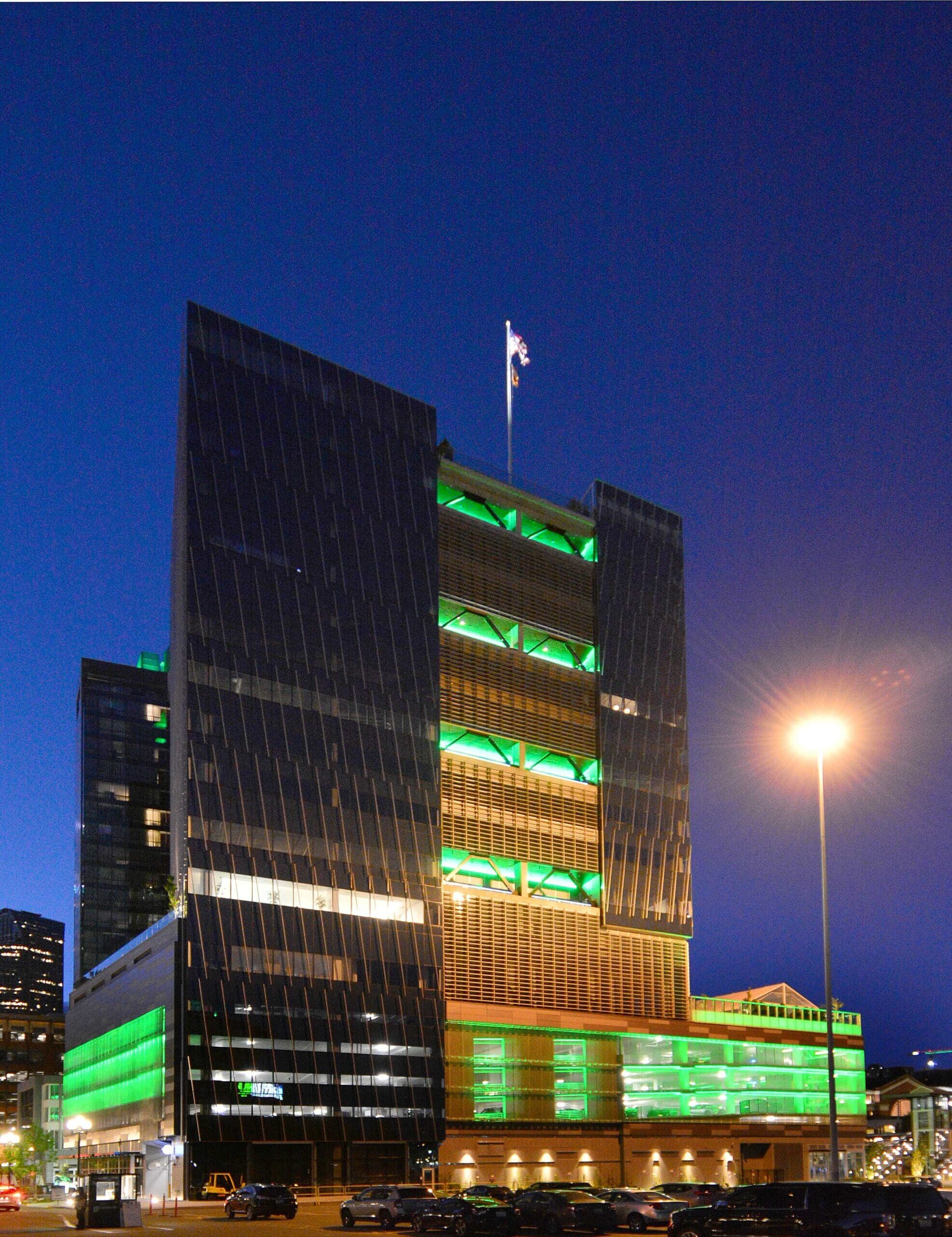 Slalom Hawk Tower night view