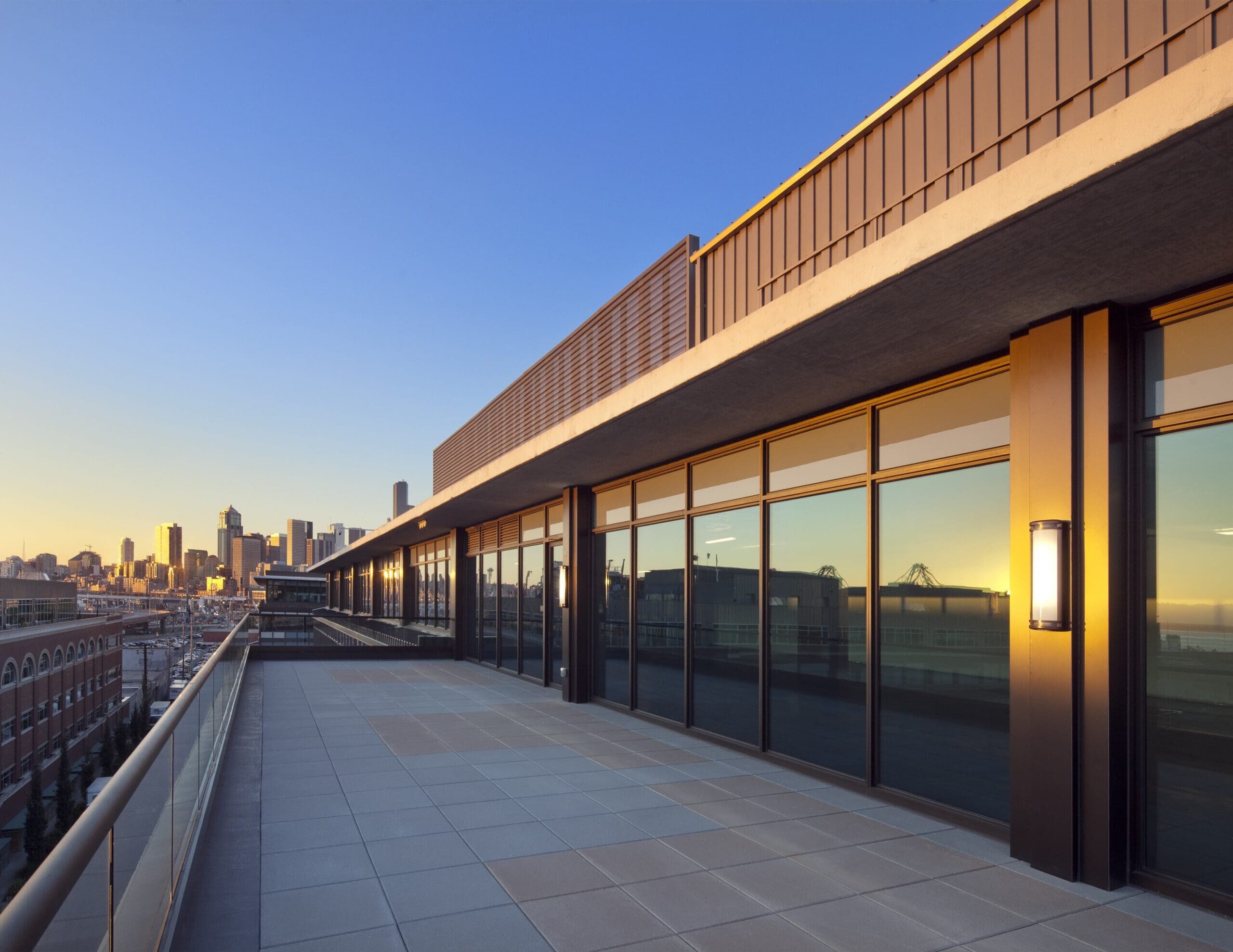 Home Plate Center - Deck at Sunset